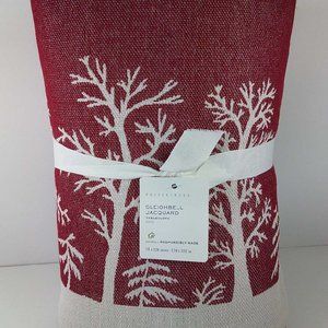 Pottery Barn Sleigh Bell Jacquard Cotton Tablecloth 70 X126 New